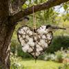 Handmade Fiber Bird Nesting Heart, Refillable Birds Haven 1 Heart Shape Nesting, Winter Gifts Animal Hummingbirds