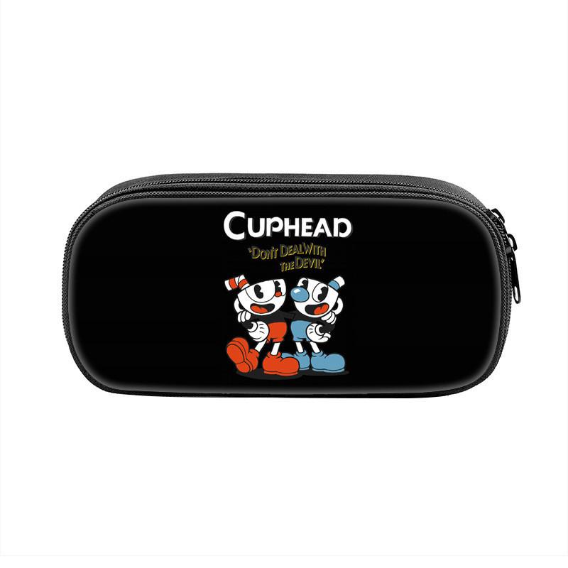 Пенал-сумка из нейлона с персонажами Cuphead для студентов и детей