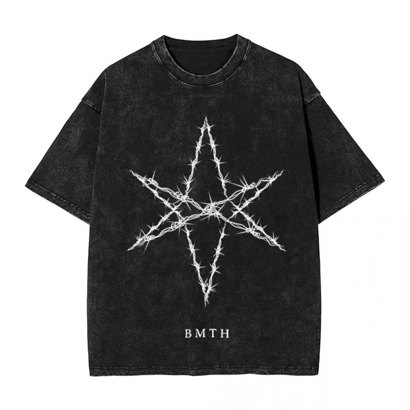 T Shirts Women Clothing BMTH Bring Me The Horizons Brutal Funny Logo T-Shirt Summer Vintage T Shirts Tops Cotton Trending Graphic