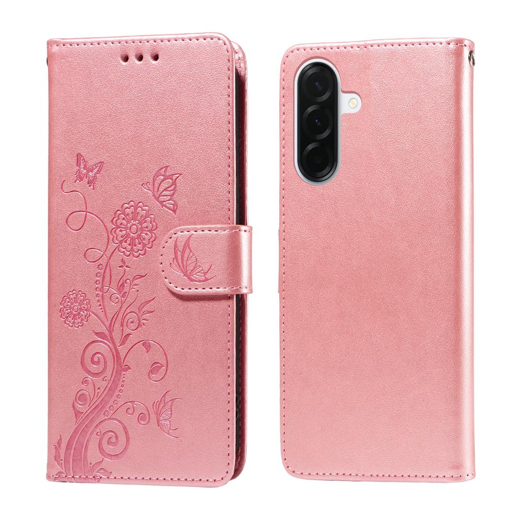 For Samsung Galaxy A37 5G Leather Case Butterfly Floral Imprint Wallet Stand Cover