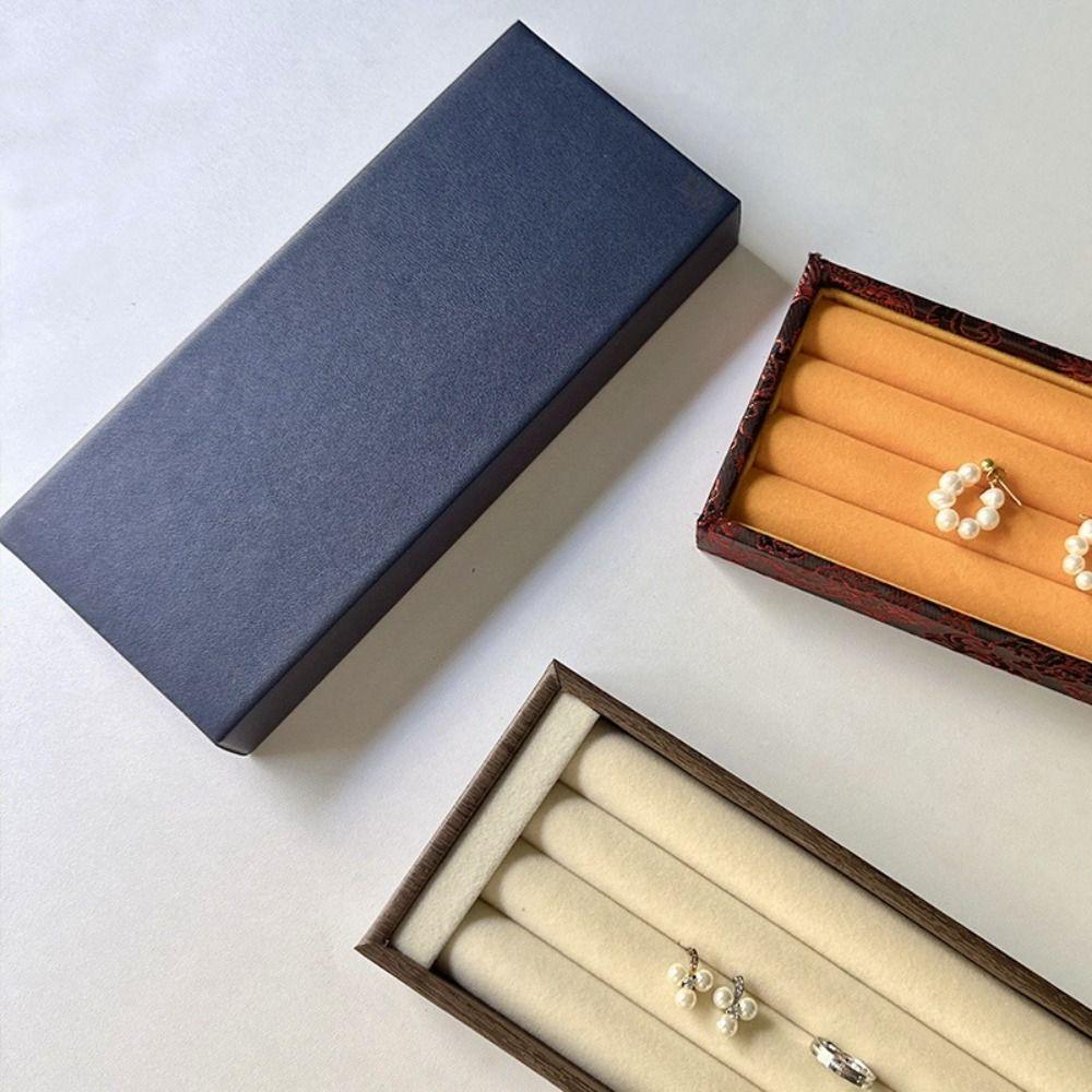 Mini Rings Earrings Organizer PU Velvet Jewelry Display Holder Jewelry Storage Pallet Nightstand
