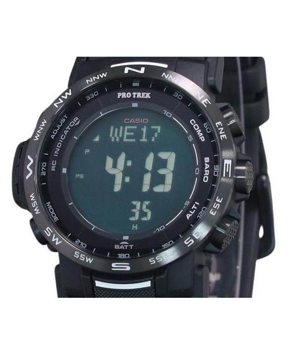 Casio Pro Trek Climber Цифровые мужские часы с ремешком из био-полимера Tough Solar PRW-35Y-1B 100M