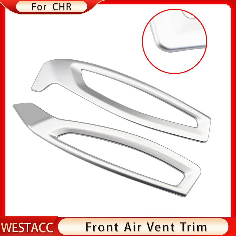 ABS хромированный автомобильный кондиционер A/C вентиляционное отверстие крышка накладка декоративная наклейка для Toyota C-HR CHR 2016-2022 RHD