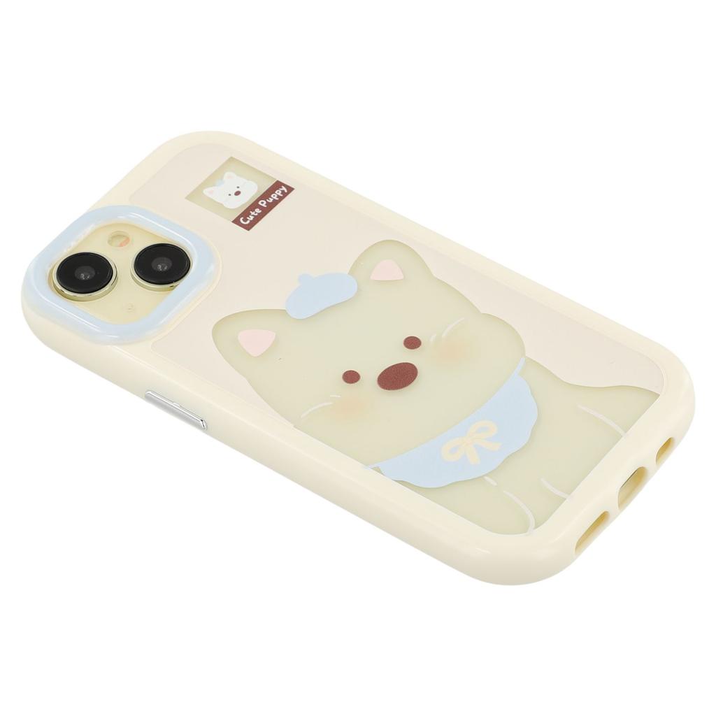 For iPhone 13 Case Pattern Printing TPU+Acrylic Phone Back Cover Large Lens Cutout