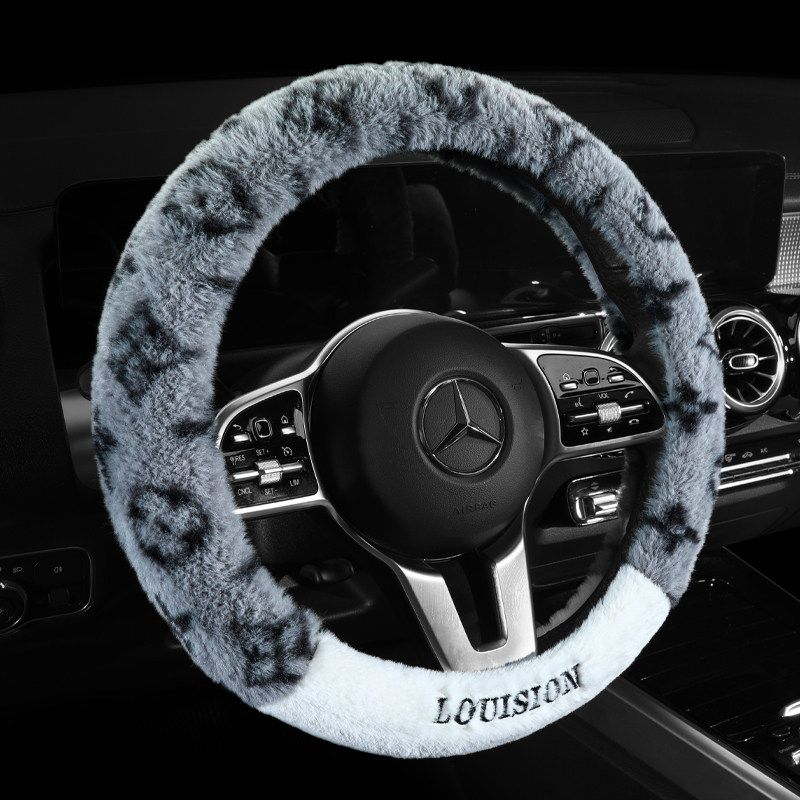 Plush Winter Car Steering Wheel Cover, Trendy and Cute for Women, Car Handle Cover for Girls, Winter Car Accessories