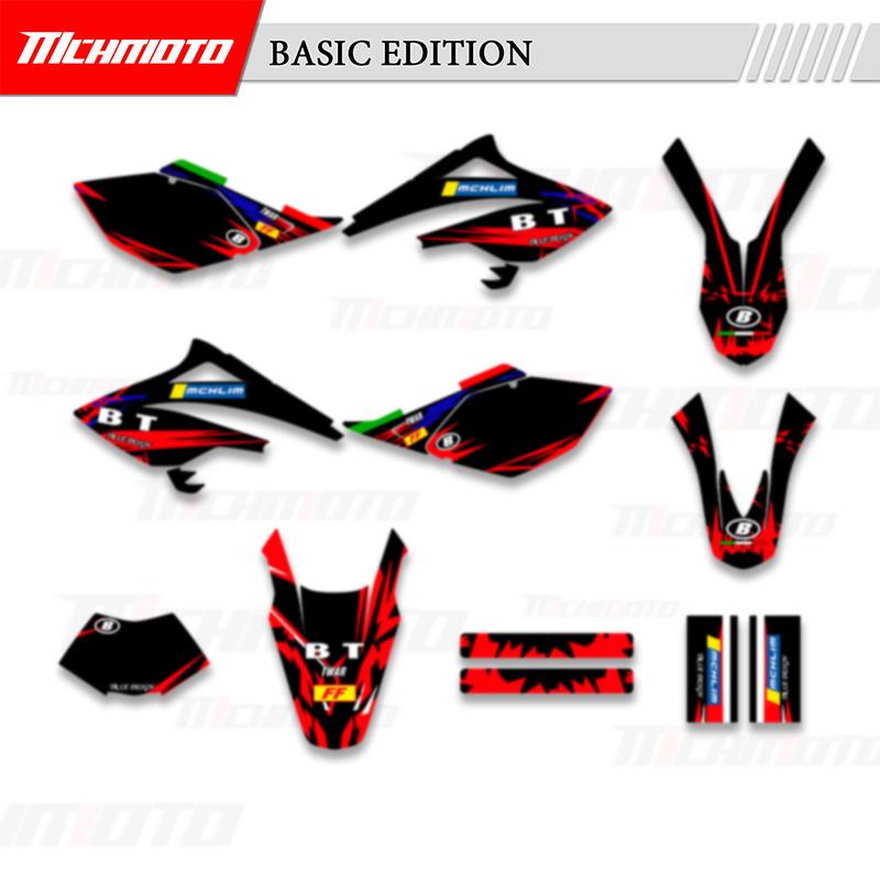 MCHMFG Full Graphics Decals Stickers For Beta RR 50 2006 2007 2008 2009 2010 Motorcycle Number Name Background