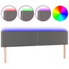 VidaXL LED Headboard Bedroom Furniture Double Bed Accessory Head of Bed Frame Interior Grey 3121578