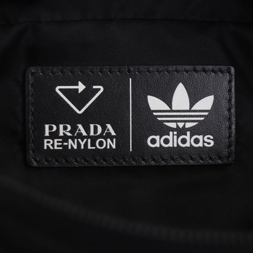 Excellent PRADA adidas Sling bag RE-NYLON triangle logo black Nylon mens 2VL034 Used