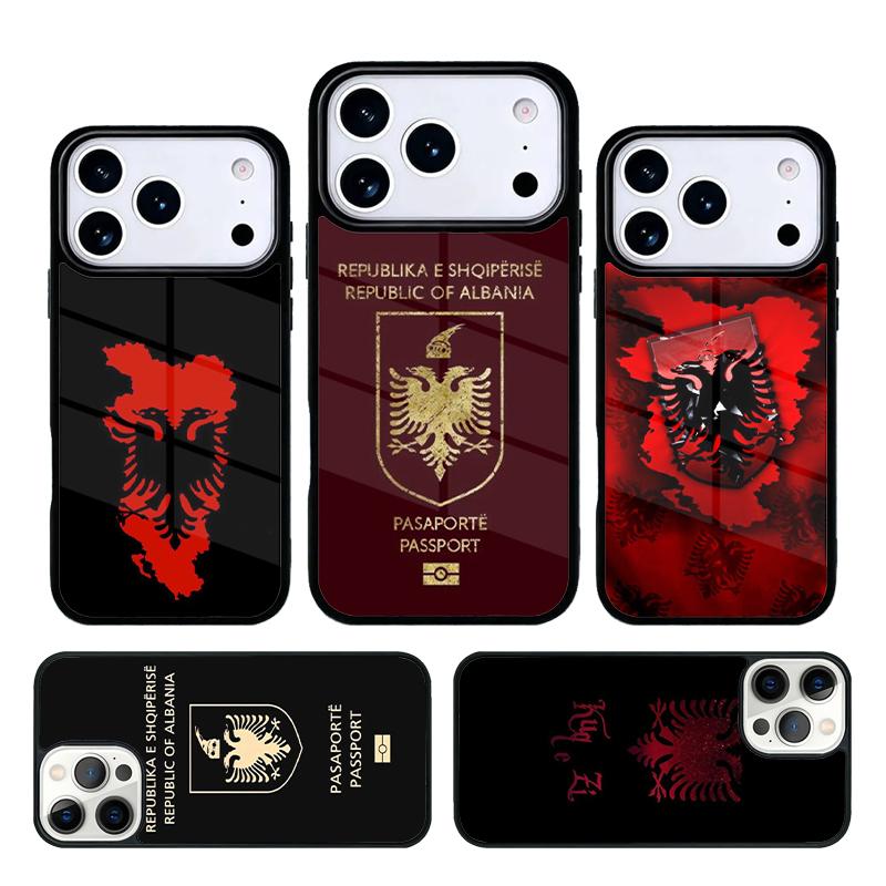 Албания Паспорт мягкий чехол для телефона для IPhone 11 12 13 14 15 16e 17 Pro Max Чехол для IPhone 17 Air