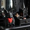 Милая красная летучая мышь-сердечко, 3D-печатное украшение на Хэллоуин, новинка, настольная скульптура для жуткой вечеринки, дома с привидениями, праздничный декор, забавный подарок для детей и летучих мышей
