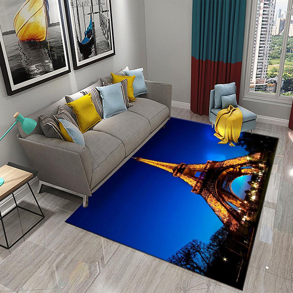 3D Романтические ковры с Эйфелевой башней для гостиной, спальни, ванной комнаты, прихожей, противоскользящий коврик, декор, кухонный коврик, придверный коврик