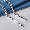 ALIZERO 925 Sterling Silver Smooth 6mm Beads Chain Necklace Wedding Party Fashion Accessories Men Women Girl Jewelry