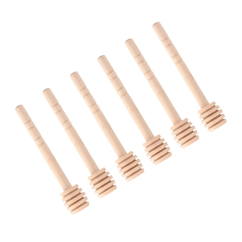 50Pcs/set Household Wooden Jam Honey Dipper Jar Dispensing Collecting Stirring Rod Stick 10cm