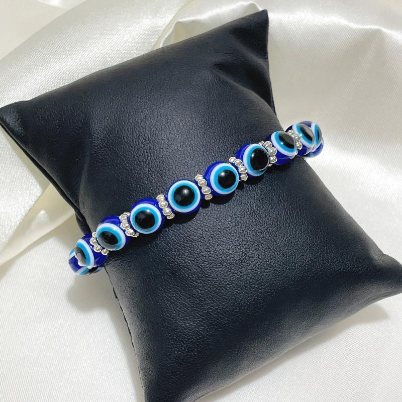 1/2/4 шт. Синие Глаза Бусины Эластичные Браслеты Модный Браслет с Подвеской 'Сглаз' Для Мужчин Женщин Ручная Работа Шарм Украшения