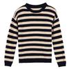 Andy Velvet Striped Round Neck Knitted Base Shirt for Women In Autumn and Winter Skin-friendly and Warm Pullover Top Loose and Versatile Sweater