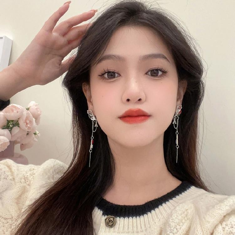 Трендовые длинные серьги с кисточками и игральными картами, серьги с милым характером, аксессуары, модная бижутерия для женщин и девушек