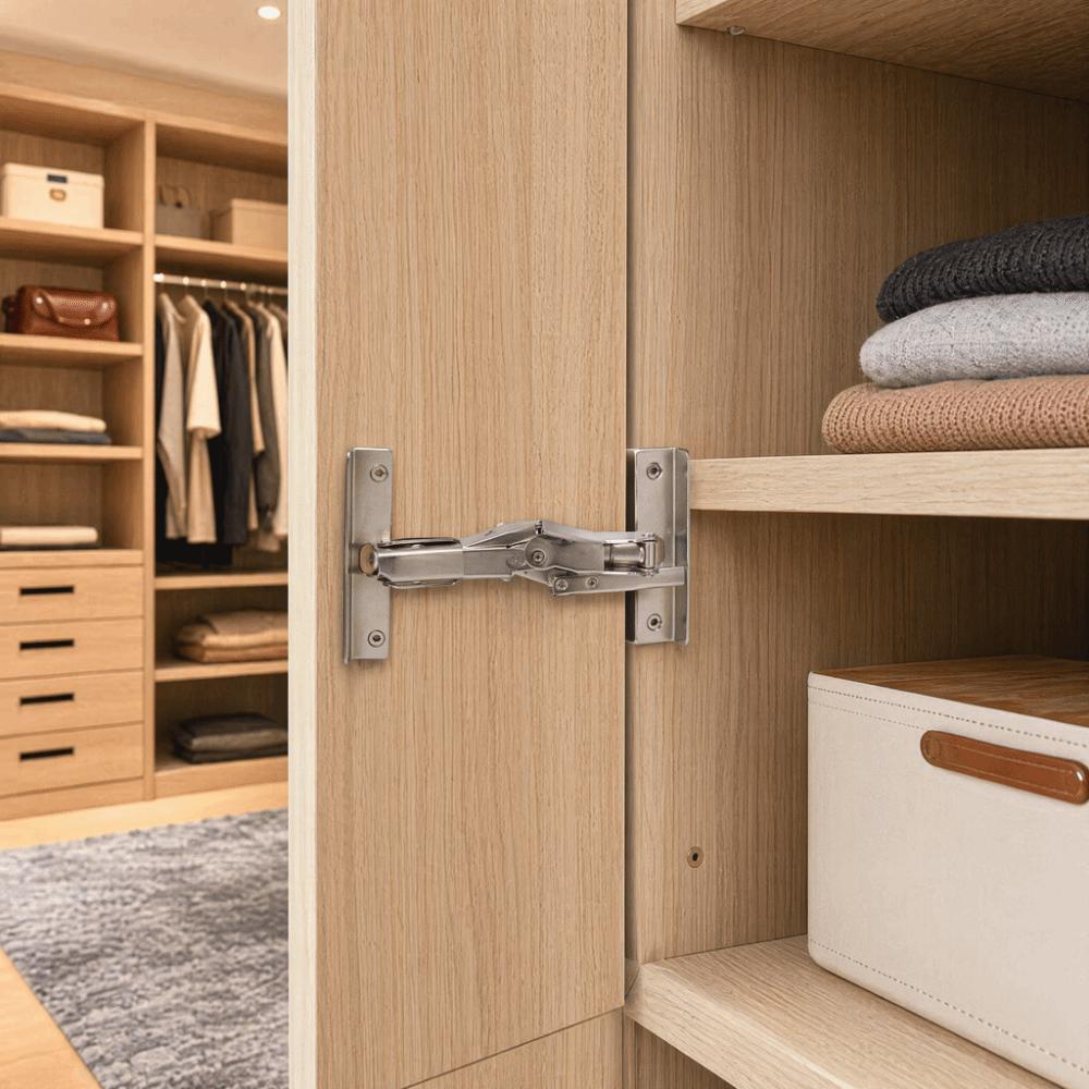 4pcs Hidden Bracket Cabinet Door Hinges 90 Degree Bridge Shaped Hinges Cabinet Doors