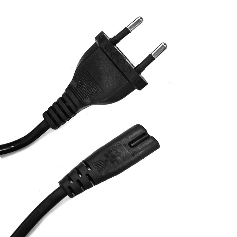 Кабель с вилкой ЕС 2pin IEC320 C7 удлинитель шнура питания для ноутбуков зарядных устройств принтеров радио динамиков ЖК-телевизоров мониторов