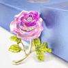 Women Colorful Floral Brooches Pink Enamel Daisy Flower Collar Brooch Pin For Women