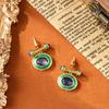 SUYU Fashion Geometry Drop Glaze Enamel Earrings Light Luxury Temperament Simple And Generous Fashion Earrings