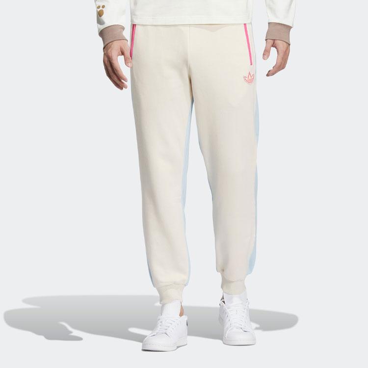 Adidas Originals X Melting Sadness CNY Edition Rabbit Year Logo Spliced Color-Block Joggers Unisex Bottoms White HY7258