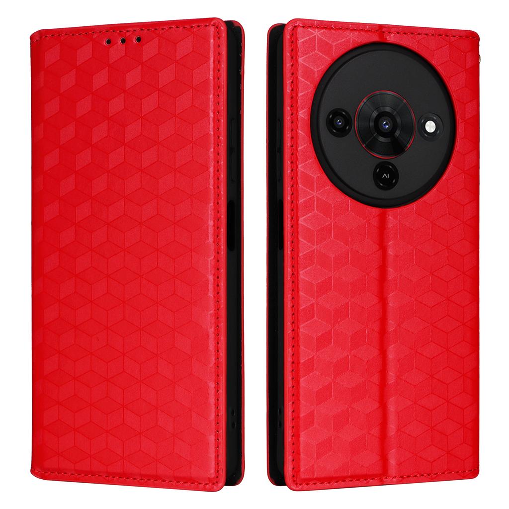 For ZTE Blade A76 5G Case Wallet Rhombus Imprinted Leather Phone Cover