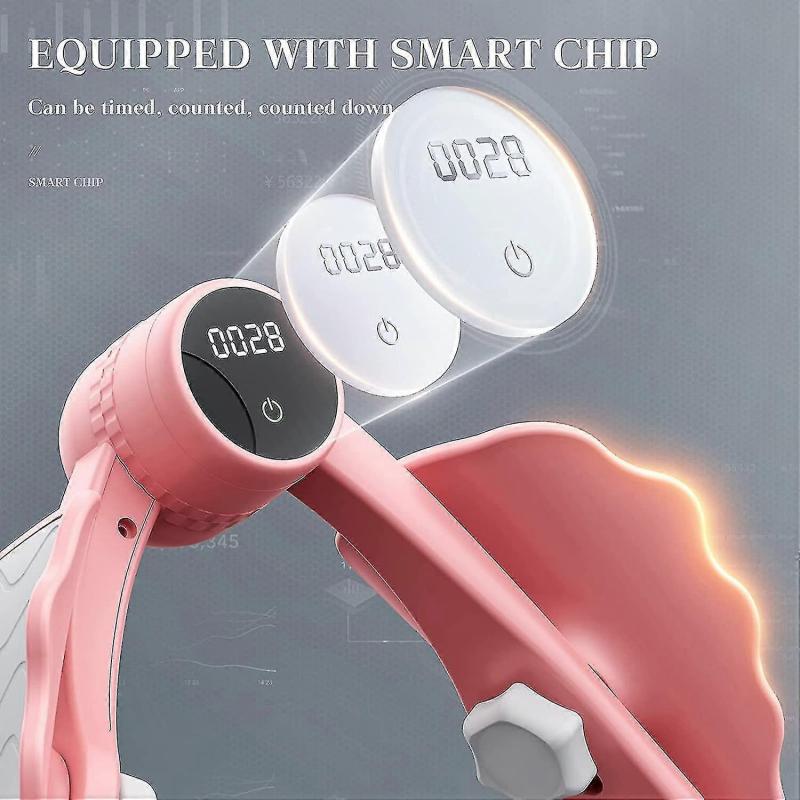 Female Thigh Exerciser, Pelvic Floor Exerciser Strengthener Cute Leg Inner Thigh Exercise Equipment Stretcher With Countable Lcd Display1pcs-pink