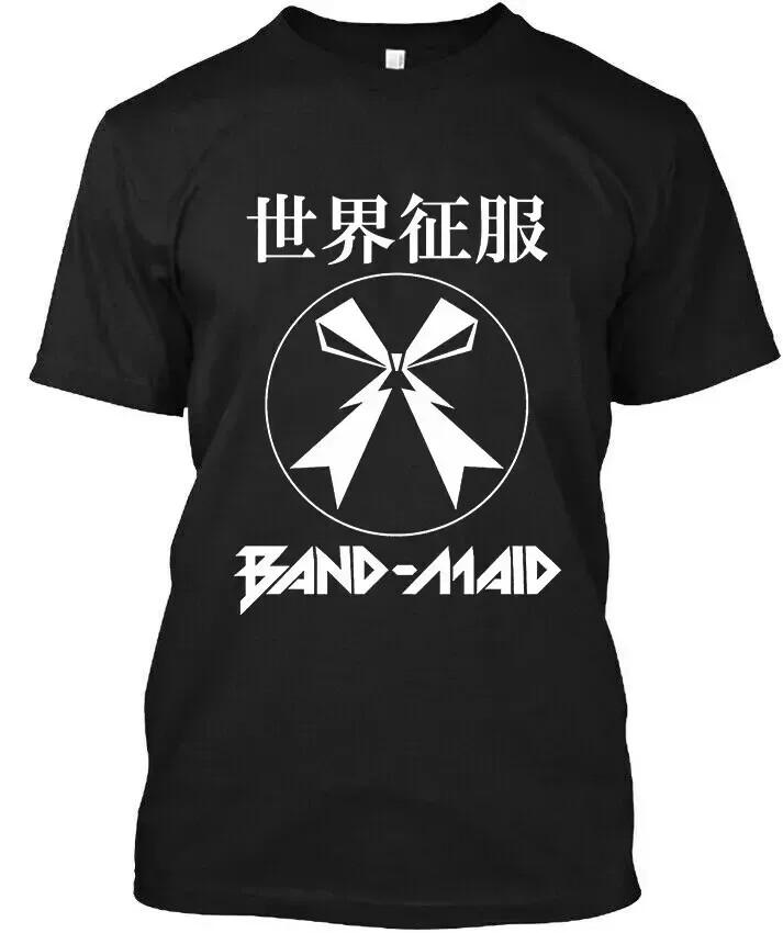 Band-Maid World Domination Японская Рок-группа Музыкальный Логотип Футболка Размер S-5XL Унисекс Футболка