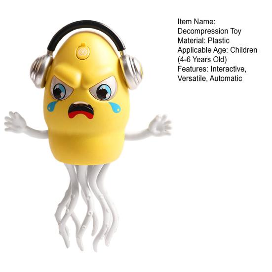 Yousheng Dancing Octopus Toy Smart Sensor 8-Leg Auto-Dance Pet Toy Crawling Obstacle Sensor Toy with Music Lights Cat Dog Decompression Toy for Pets