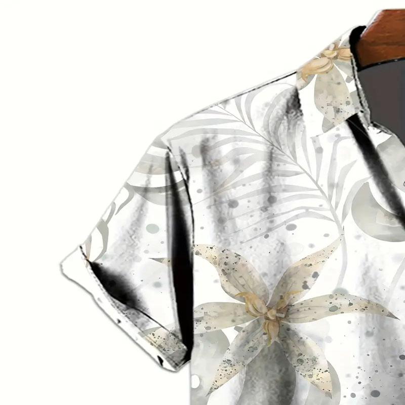 Summer Beach Vacation Button Top Men's Casual and Comfortable Quick Drying 3D Printed Style Fashionable Shirt