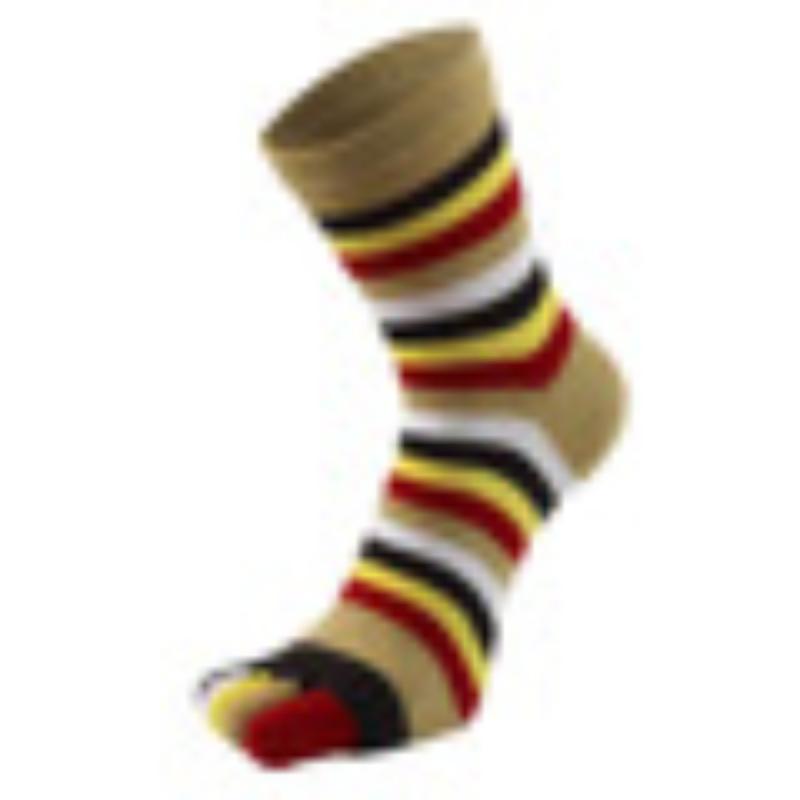 Women Short Toe Socks Colorful Rainbow Pattern Cotton Blend for Comfortable Five Finger Fit