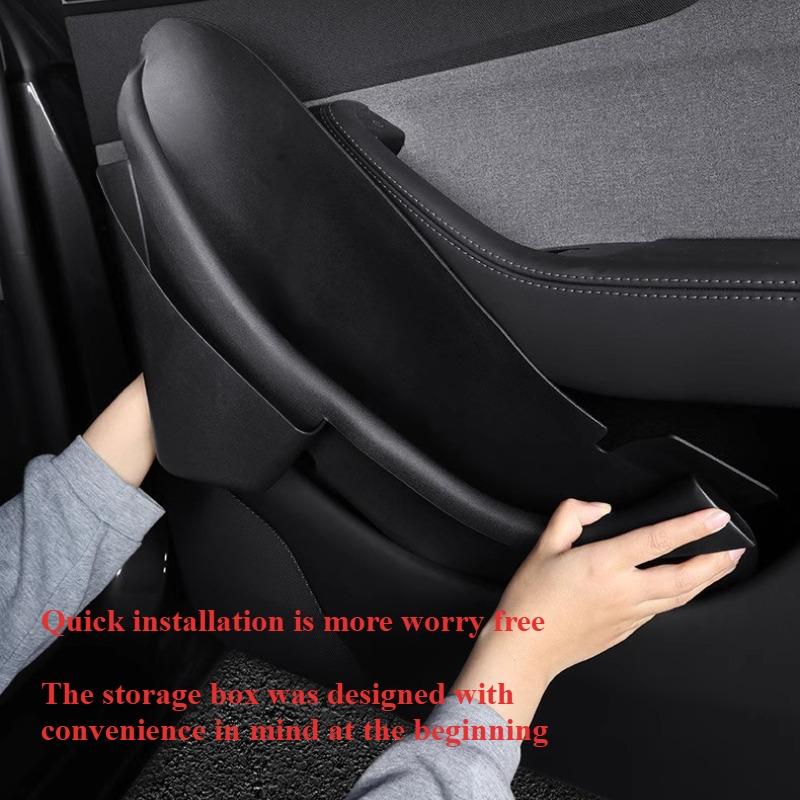 Lcars Special Car Door Storage Box Suitable for Tesla's New Model Juniper Y, Door Storage Box Protective Rubber Cover, Tpe Soft Rubber Material, Car