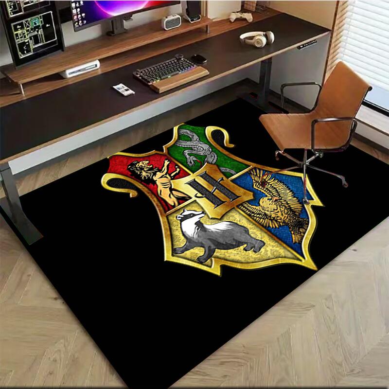 Hogwarts House Crests Wallpapers for iPhone & Android Office Mat Home Decor Office Desk Chair Rugs Chair Carpet for office Chair Mat Gift Fo