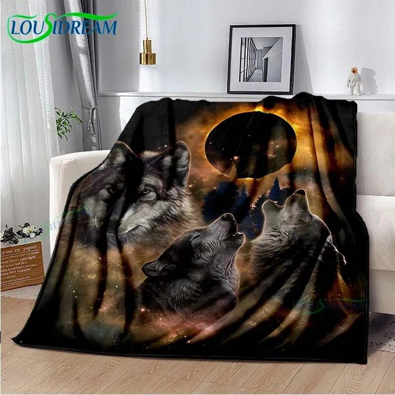 Wolf Throw Blanket Kids Game Sofa Blanket Adults and Children Blanket Blanket for Bed Picnic Blanket Blankets for Beds