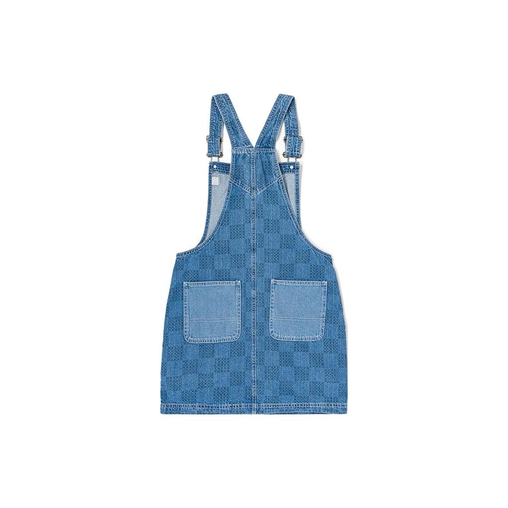 Vans Платье джинсовое без рукавов в клетку с цветными блоками Женские платья Синий VN00075R7W6