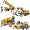 Engineering Deformation Truck Is Compatible with Lego Children's Educational Science Toy Crane Forklift Assembly of Small Particle Building Blocks