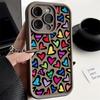 Fashion Hearts Pattern Phone Cover  For iPhone 16 Pro Max 15 Plus 14 13 12 11 Pro XR XS 8 7 Color Love Shockproof Lens Protection Soft Case