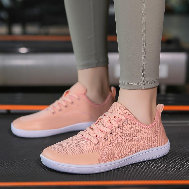 Вязаные сетчатые прогулочные туфли с широким носком, удобные тренировочные кроссовки, обувь для спортзала, фитнеса, спорта, улицы, балетки, повседневная обувь.