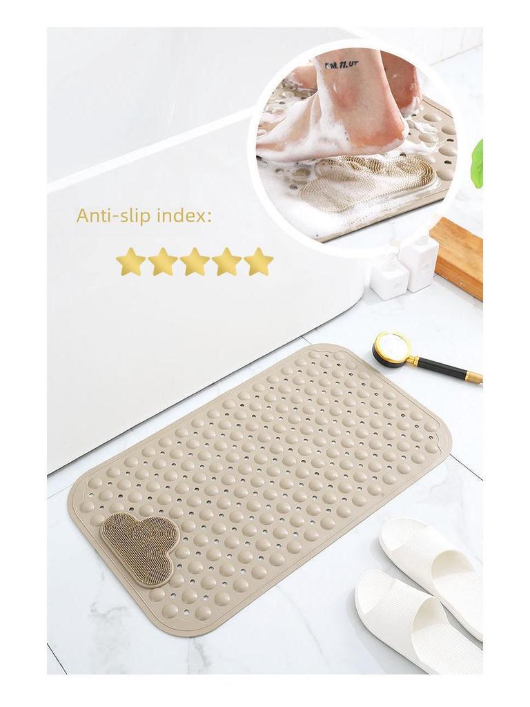 Коврик для ванной Cloud Massage из термопластичного эластомера с противоскользящим покрытием, присосками и дренажными отверстиями
