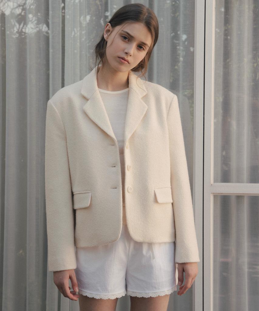 Lettera Wool Alpaca Crop Jacket