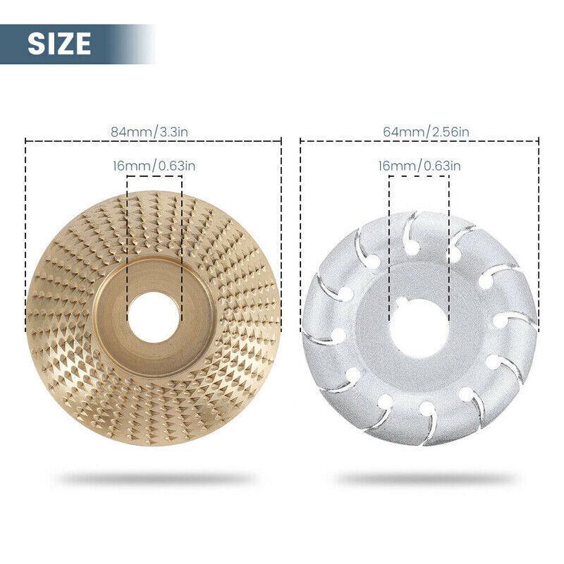 2 шт. рашпильный диск для резьбы по дереву, угловая шлифовальная машина, шлифовальный диск для деревообработки