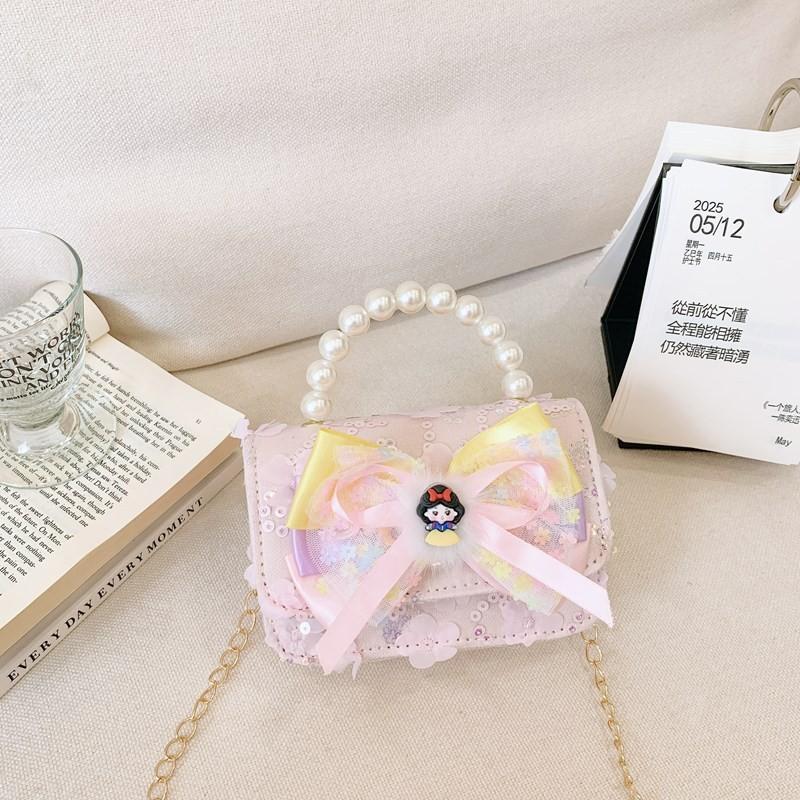 Элегантная маленькая женская сумка через плечо с бантом, модный ремешок-цепочка, универсальный кошелек для детей