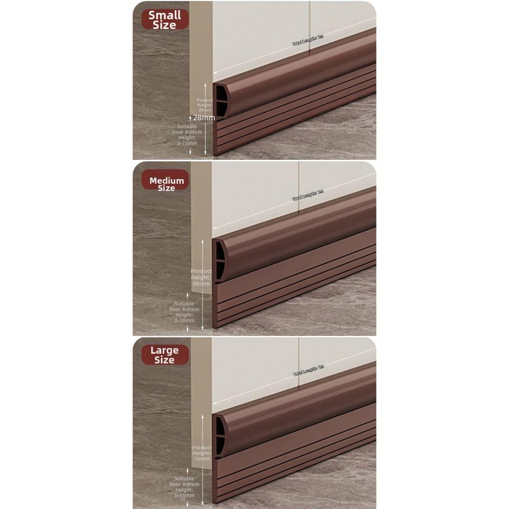 Self Adhesive Door Bottom Seal TPE Door Sweep Flexible Gap Filler Indoor Use
