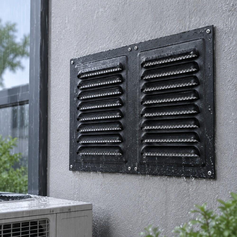 1pcs Stainless Steel Gable Vent Cover 12x6 Inch Air Grille Louvered For Kitchen Ventilation