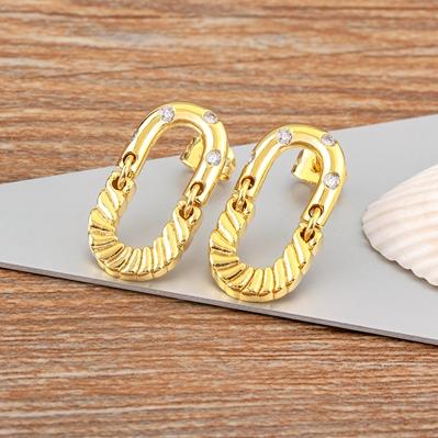 Nidin High Quality Rock Accessories Hoop Earrings Cool Hip Hop Style for Women Zircon Ear Jewelry Punk Korean Fashion Party Gift