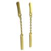 [Q7814] - Gold 'Antica' Designer Earrings - 65x3 Mm