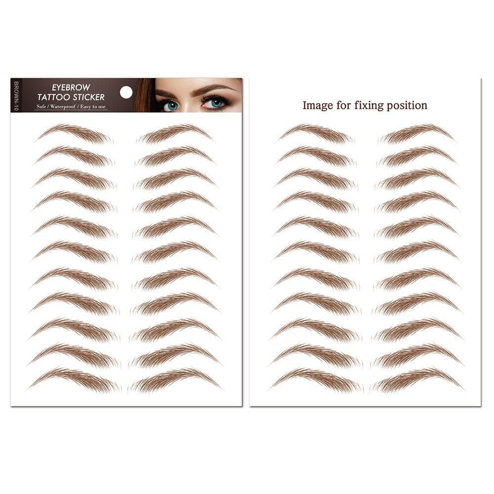Косметические 6D татуировки для бровей Наклейки Моделирование бровей Наклейки для бровей Переводные картинки для воды