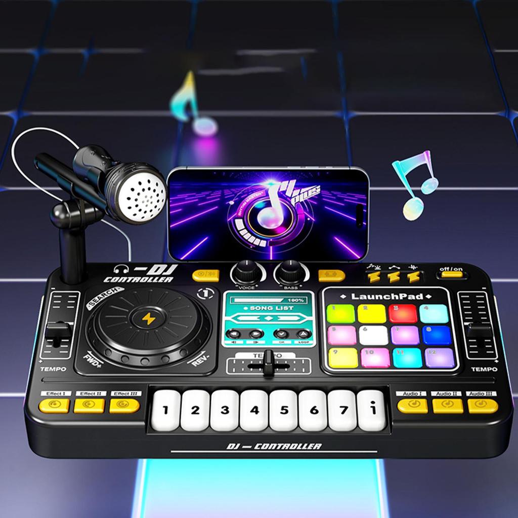 Детский симулятор DJ-микшера, Игрушки-контроллеры, Многофункциональные музыкальные эффекты, Электронная обучающая игра, Подарок на день рождения для детей