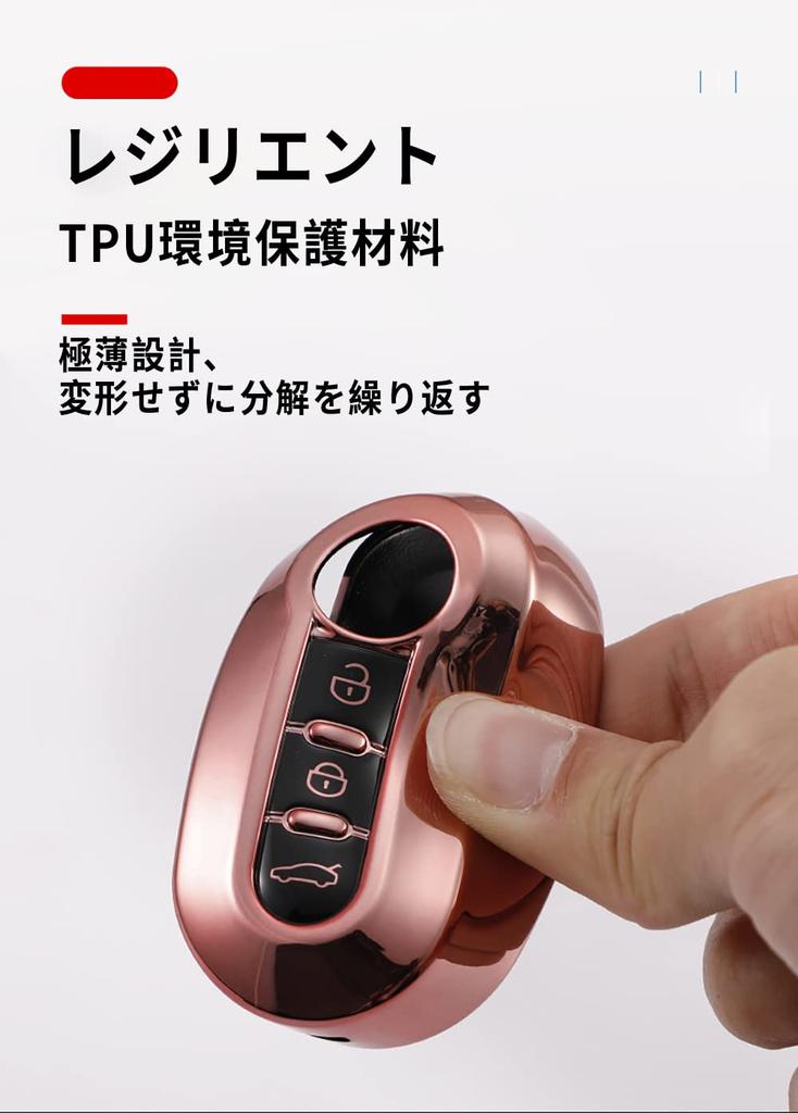 SANRILY Key Case, Key Holder, Key Cover, Key Protection, Applicable to Fiat 500 /500C/500L/500X,