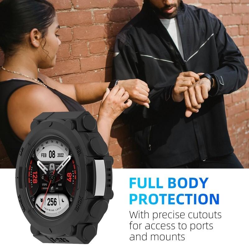 Стекло+чехол для Amazfit T-Rex 2 Защитная пленка для экрана из закаленного стекла и мягкий защитный бампер T Rex 2 Rex2 Чехол Аксессуары